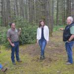 Dawn Janow, Dan Hamlin, Mary Meier and Terry Lande on the property. Steve Powell/Bainbridge Island Review photos