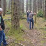 Lande, Hamlin and Janow check out some of the existing trails.