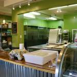 Thursday-Sunday these counters and racks are filled with tasty treats from Big Leaf Maple Bakery but on Tuesdays… its prep day.
