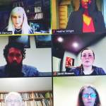 Clockwise from top left: Commissioner Kimberly McCormick Osmond; planning director Heather Wright; Commissioners  Sarah Blossom,  Lisa Macchio and Jon Quitslund; and city arborist Nick Snyder on Zoom. Steve Powell/Bainbridge Island Review photo