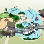 A drawing of what the overall facility would look like.