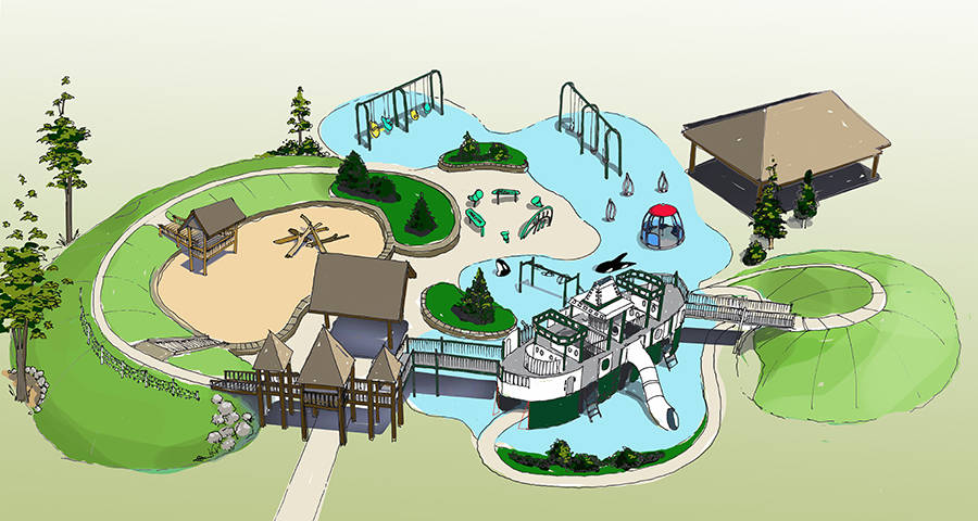 A drawing of what the overall facility would look like.