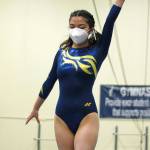 Sydney Johnson won the balance beam in the meet against Port Angeles/Sequim, scoring a 9.25. (Mark Krulish/Kitsap News Group)