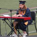 Senior Lucia Opalka performed a song she wrote called "An Ode to Bainbridge." Tyler Shuey/Bainbridge Island Review