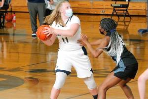 Anna Kozlosky set a new Bainbridge single-season record in 2021, shooting 88.2 percent from the free throw line, breaking the old record of 84.5 percent. (Mark Krulish/Kitsap News Group)