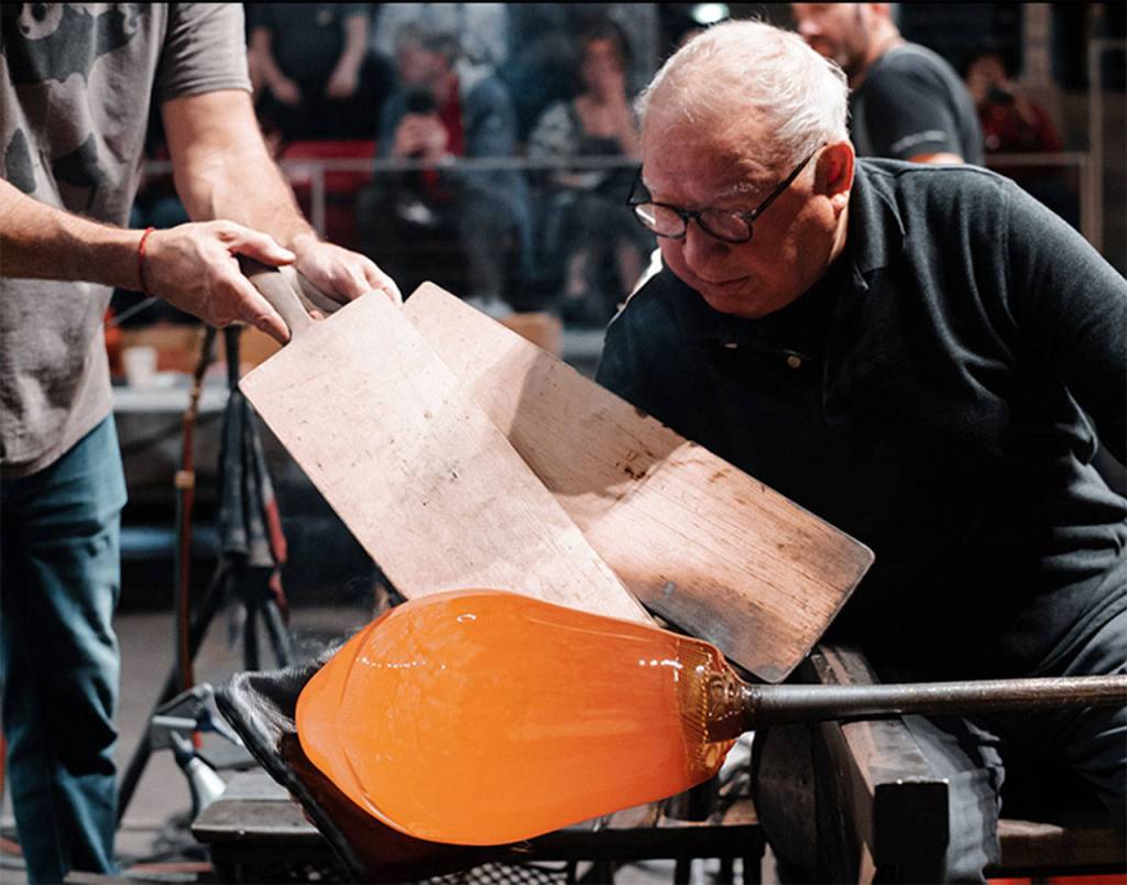 Lino Tagliapietra, 86, is a legend in glassblowing, an art form he's been doing since he was 11-years-old. Courtesy of Amalgamation Pictures