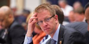 Rep. Derek Kilmer, D-Wash., attends a House Armed Services Committee meeting. (Tom Williams Courtesy Photo)