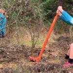 Kids work on the project.