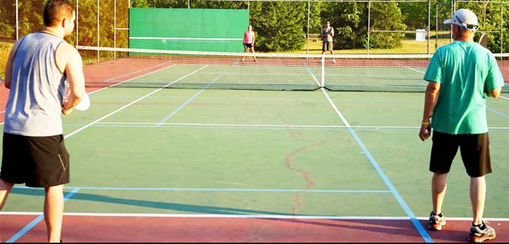 Doubles is a really popular option for the game, especially for beginners and older players. Courtesy Photo