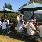 Hamburgers and hotdogs are always served at the monthly occasion.