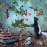 Eileen Sorg, The Fruits of Your Labor, colored pencil over watercolor.