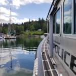 Officers ride the Marine 8 around the waters. Courtesy Photos