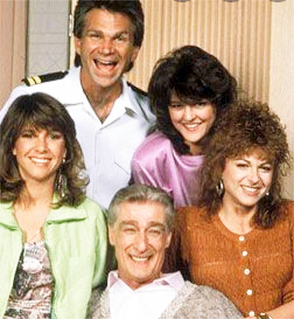 With the rest of her Empty Nest cast.