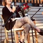 Dinah Manoff speaks at one of her local book events last week for her new debut novel The Real True Hollywood Story of Jackie Gold. Courtesy photos