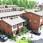 A close-up view of the Wintergreen Townhomes.