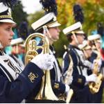 Courtesy photo
Freshman Gretchen Johnston gets set to play a euphonium during rehearsals leading up to the judged performance. See BHS band marches to the tune of a different drummer, B14.