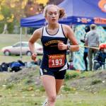 Bainbridge senior Eden Michael took home a second-place finish in the final regular season cross country league meet at Battle Point Park. Michaels performance helped lead Bainbridge to a team victory. (Mark Krulish/Kitsap News Group photos)