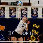 Bainbridge senior Izzy Prentice unleashes a shot against North Kitsap. (Mark Krulish/Kitsap News Group)