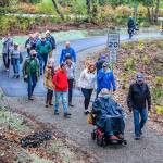 Users of the Sakai Trail after the official opening. Courtesy Photo