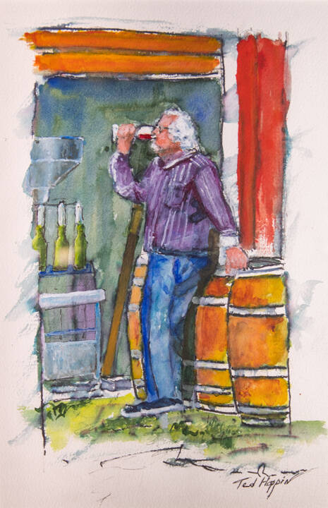 Painting by Ted Hoppin, Alphonse.