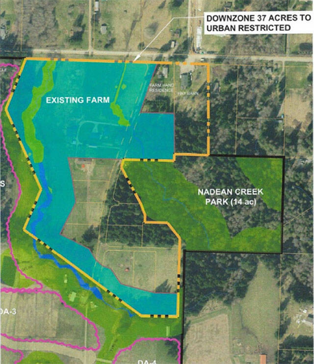 Map showing existing conditions.