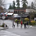 Visitors out on Shop Small Saturday in Winslow.