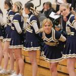 Spartan cheerleaders enjoy the action against Central Kitsap.