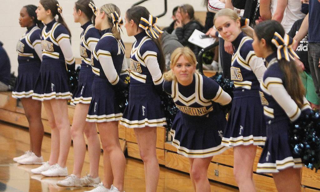 Spartan cheerleaders enjoy the action against Central Kitsap.