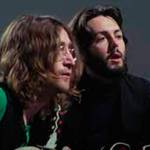 All eyes are focused on Get Back protagonists John Lennon (left) and Paul McCartney.