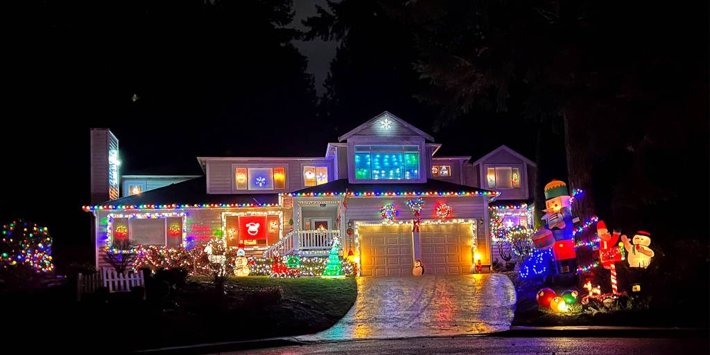 Lighting up the night in the Commodore neighborhood.