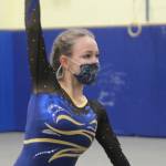 Spartan junior co-captain Avery Gray won the floor exercise at the meet.