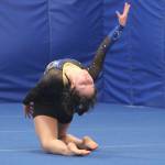 Spartan Sofia Fleischman finishes off her routine in the floor exercise.