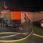 The blaze was mostly contained to the carport, but smoke damaged most of the living area.