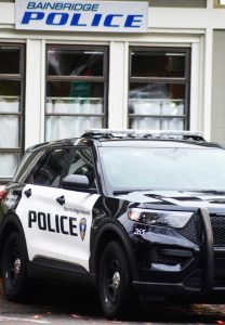 The current police station is one possible site of three being looked at for a combined future police-court facility on Bainbridge. Steve Powell/File photo