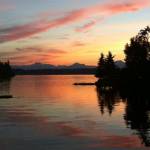 A beautiful sunset on Little Manzanita Bay.