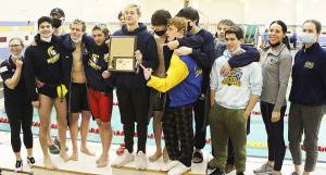 Bainbridge team holds its district trophy. Courtesy photo