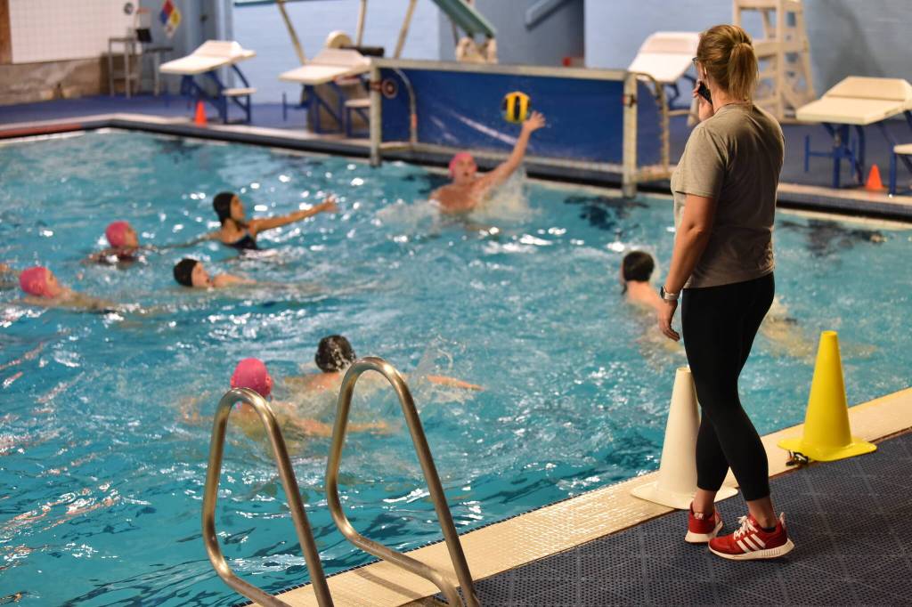 Nancy Treder/Bainbridge Island Review
Coach Kristin Gellert referees a scrimmage for the club program.
