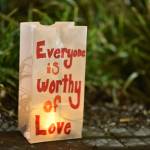 Messages of hope and love glowed with encouragement.