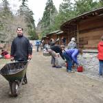 Michael Stokes was one of the volunteers who cleaned up the Japanese American Exclusion Memorial Feb. 19.