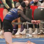 Grace Reeb dances her routine to music in the floor exercise at state.