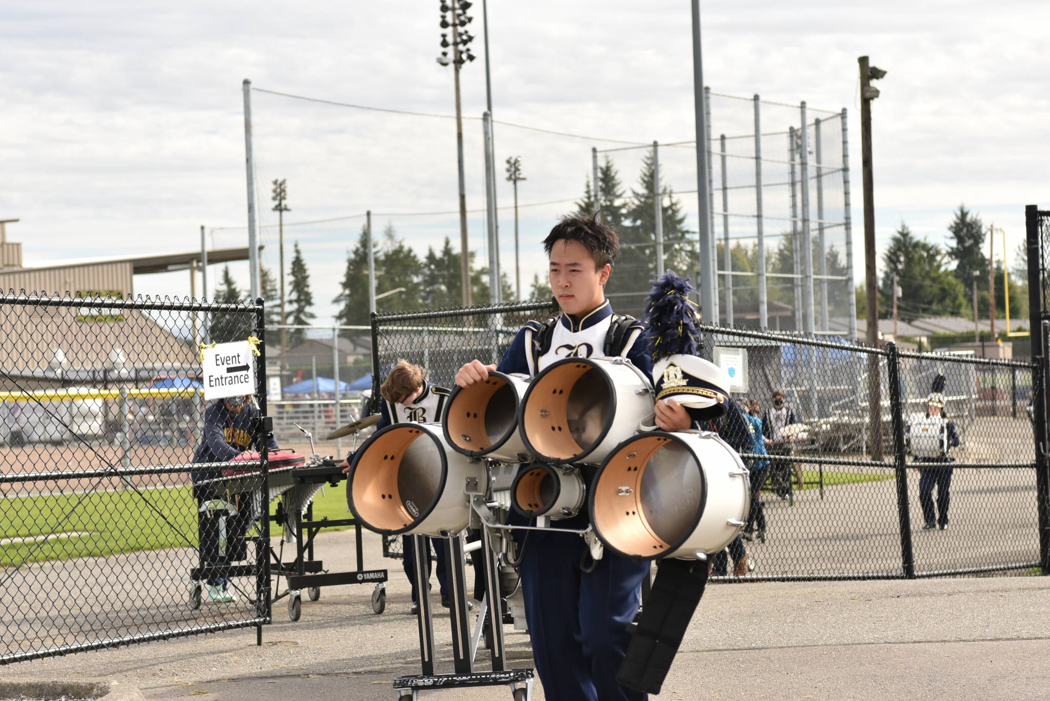 Senior percussionist Keon Deng.