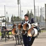 Senior percussionist Keon Deng.