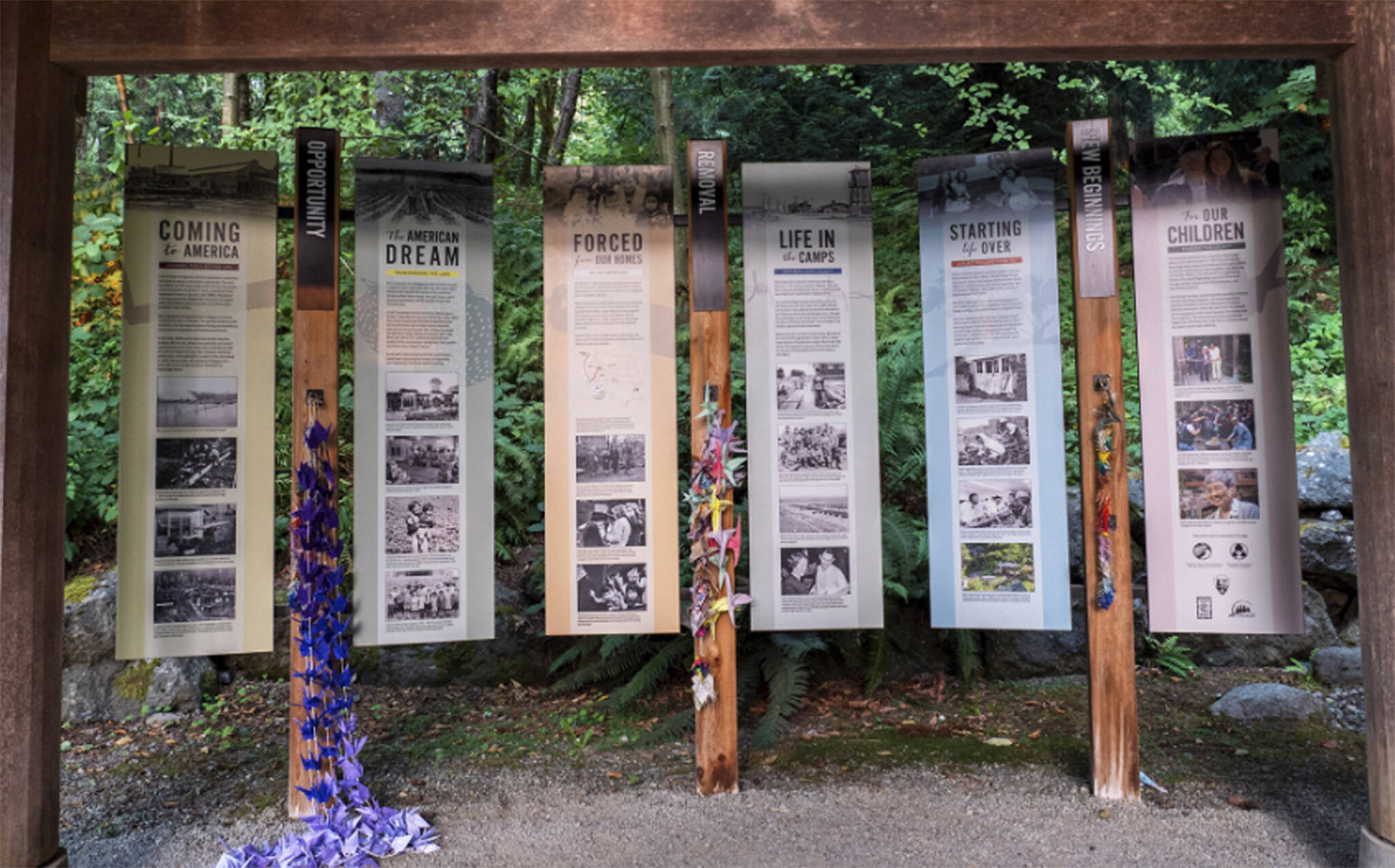 Courtesy photo
This part of the memorial explains the different stages of the forced removal of Japanese Americans from Bainbridge.