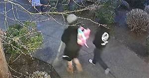 Two thieves headed to the store with a shovel. Courtesy Photo