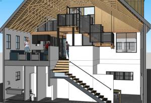 Courtesy illustration
Artist rendition of inside one of the remodeled buildings.