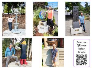 The five pieces of public art to be voted on for the Peoples Choice Award. Courtesy Photo