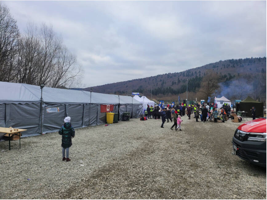 A refugee center in Poland. Courtesy Photo