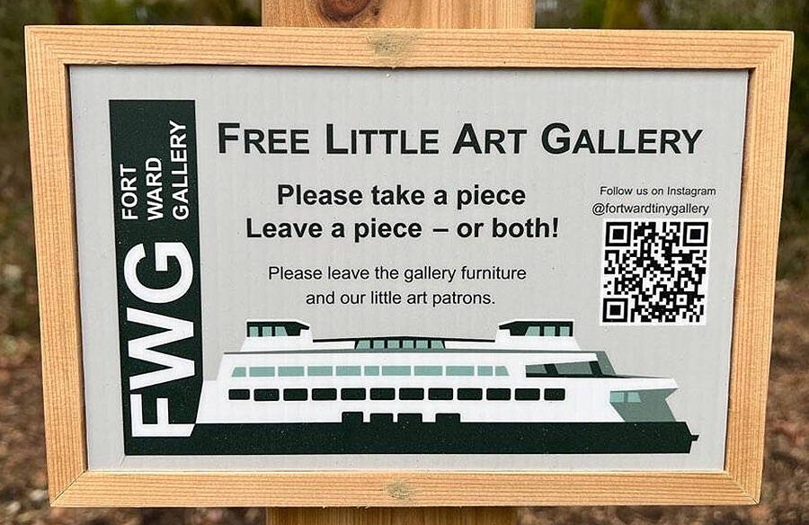 This sign under the gallery explains how to use it.