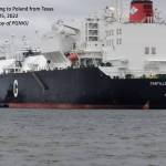 Ship carrying ERU-purchased LNG arriving to Poland from Texas, Feb. 25, 2022. PGNiG courtesy photo