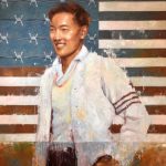 All American Boy 2 painting by Chris Hopkins on display at the Bainbridge Island Museum of Art. Nancy Treder/Bainbridge Island Review photos